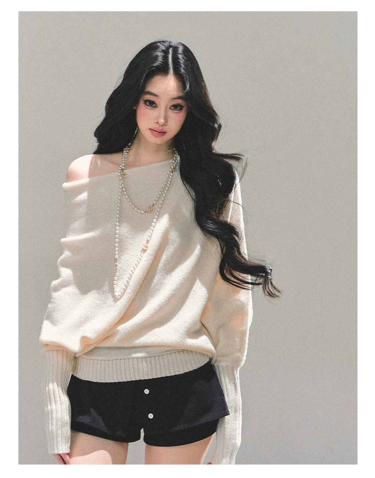 Soft Sweet Off-Shoulder Knit Sweater