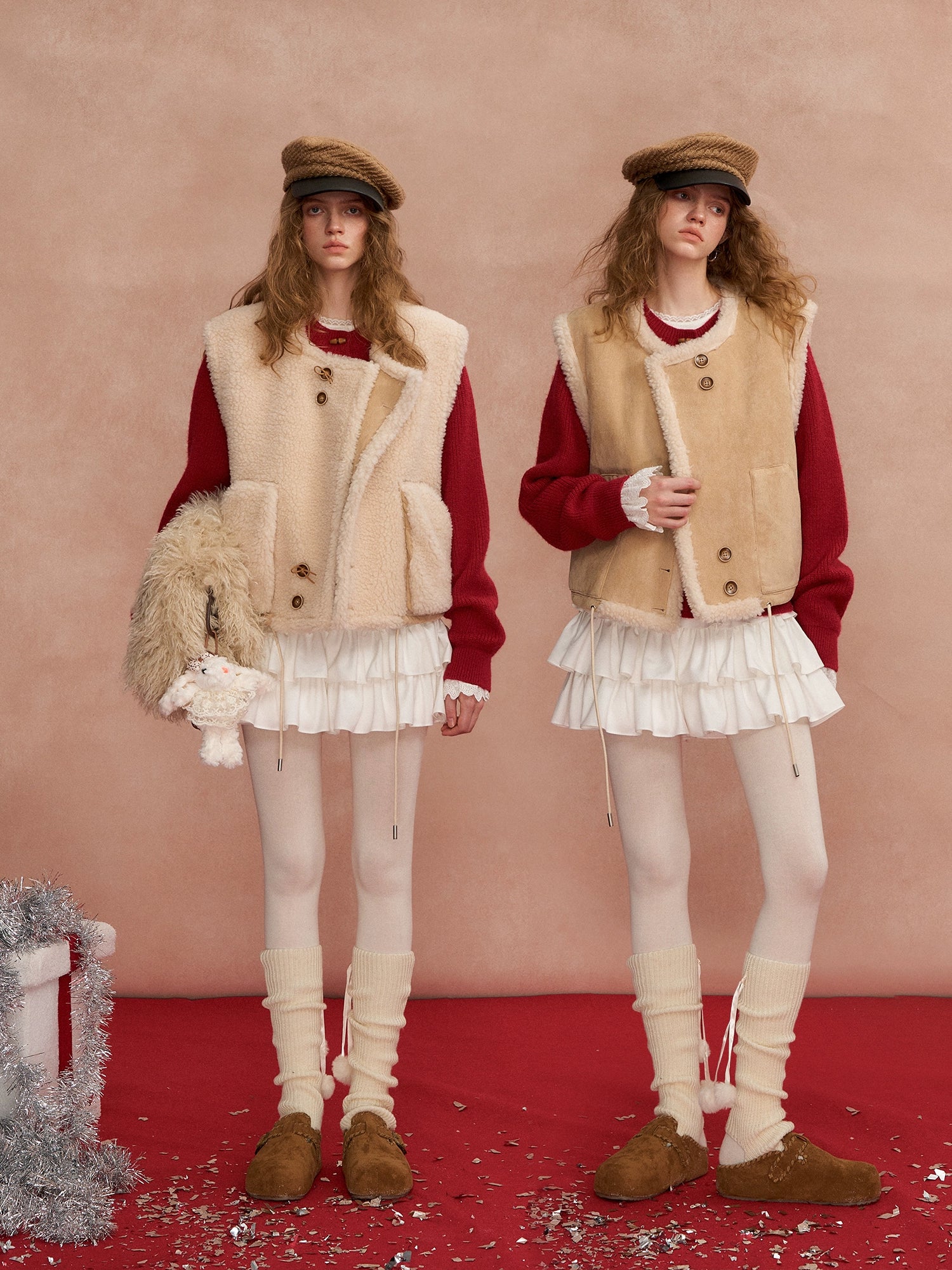 Reversible Fleece-Front Buttoned Vest