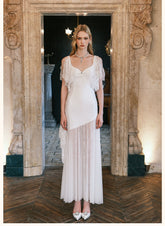 Fille Lace Panel Mesh Mermaid Dress - CHINASQUAD