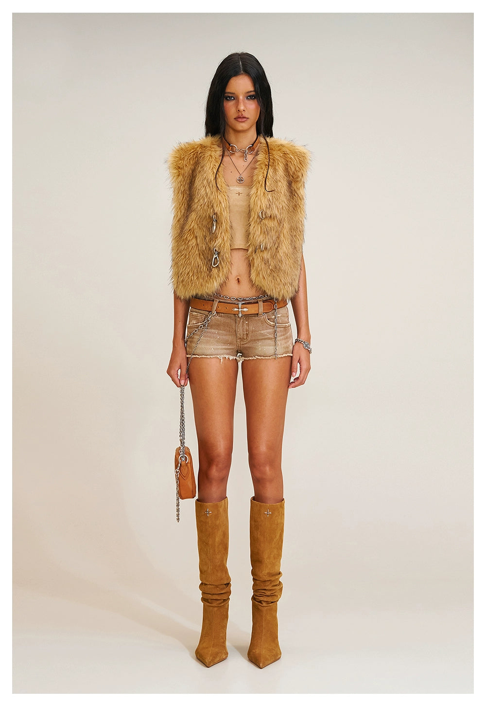 COMPASS Prairie Faux Fur Vest - CHINASQUAD