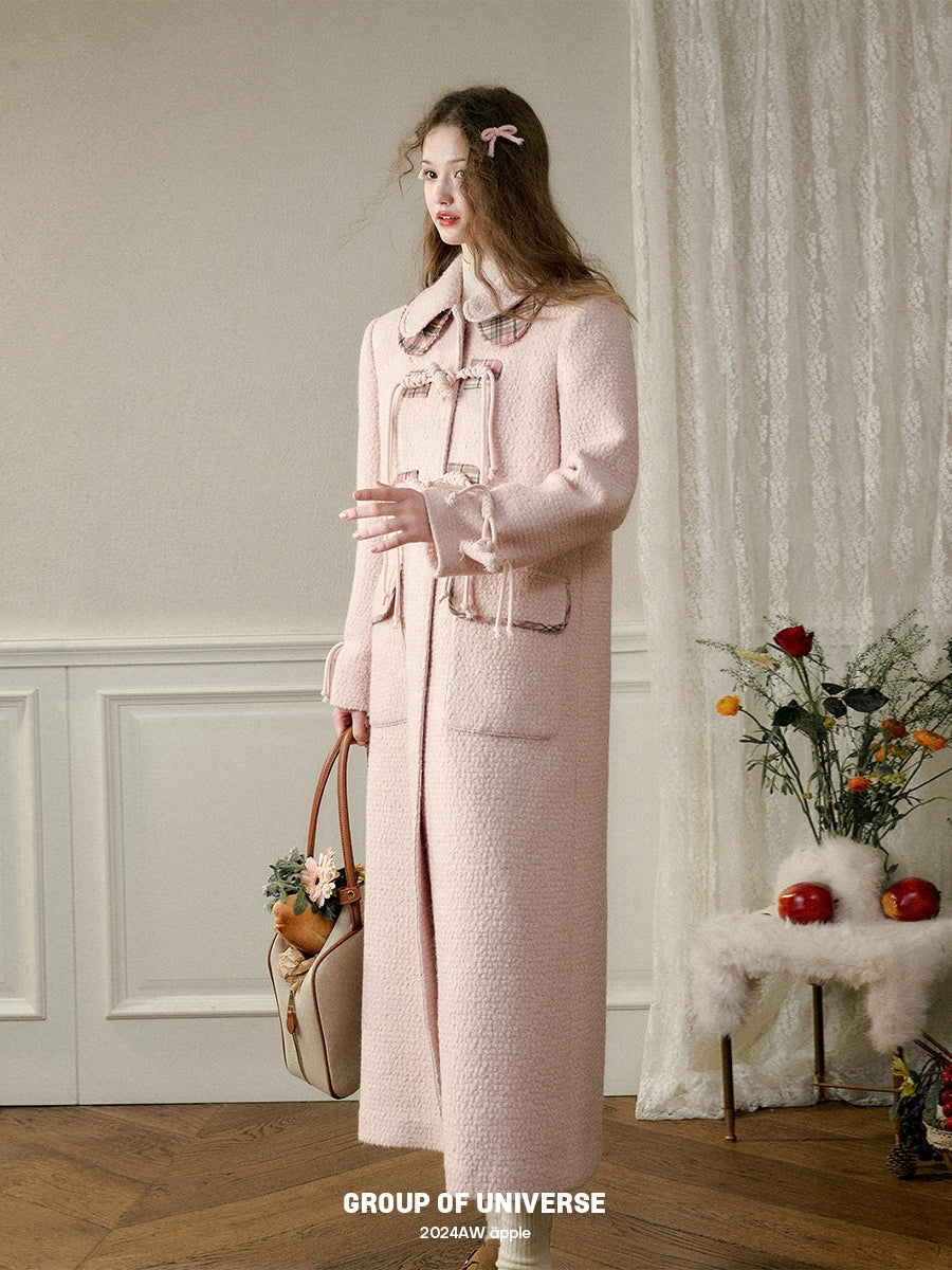 Plush Pink Wool Lamb Coat - CHINASQUAD