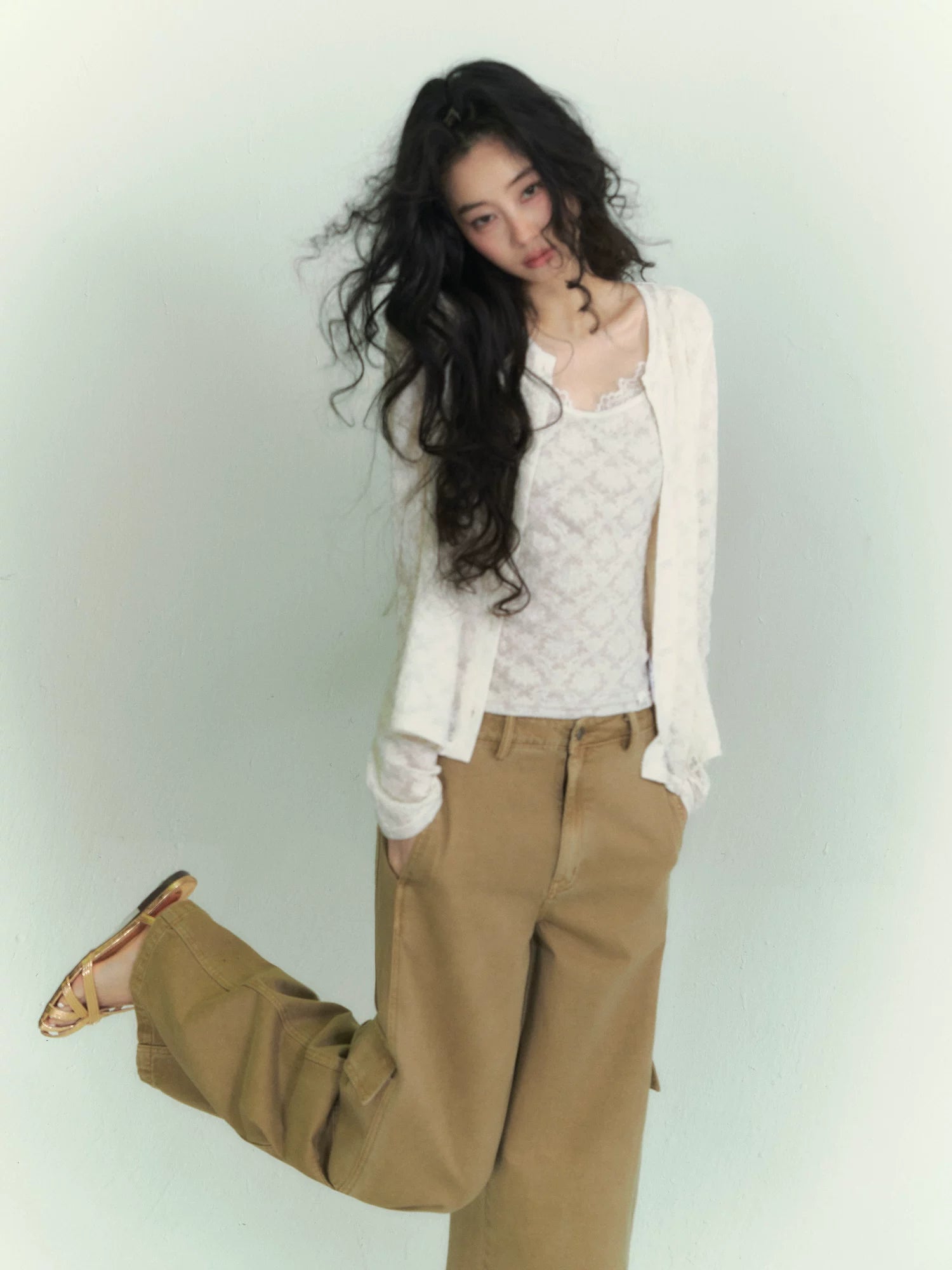 Relaxed Stripe Layered Cardigan Set