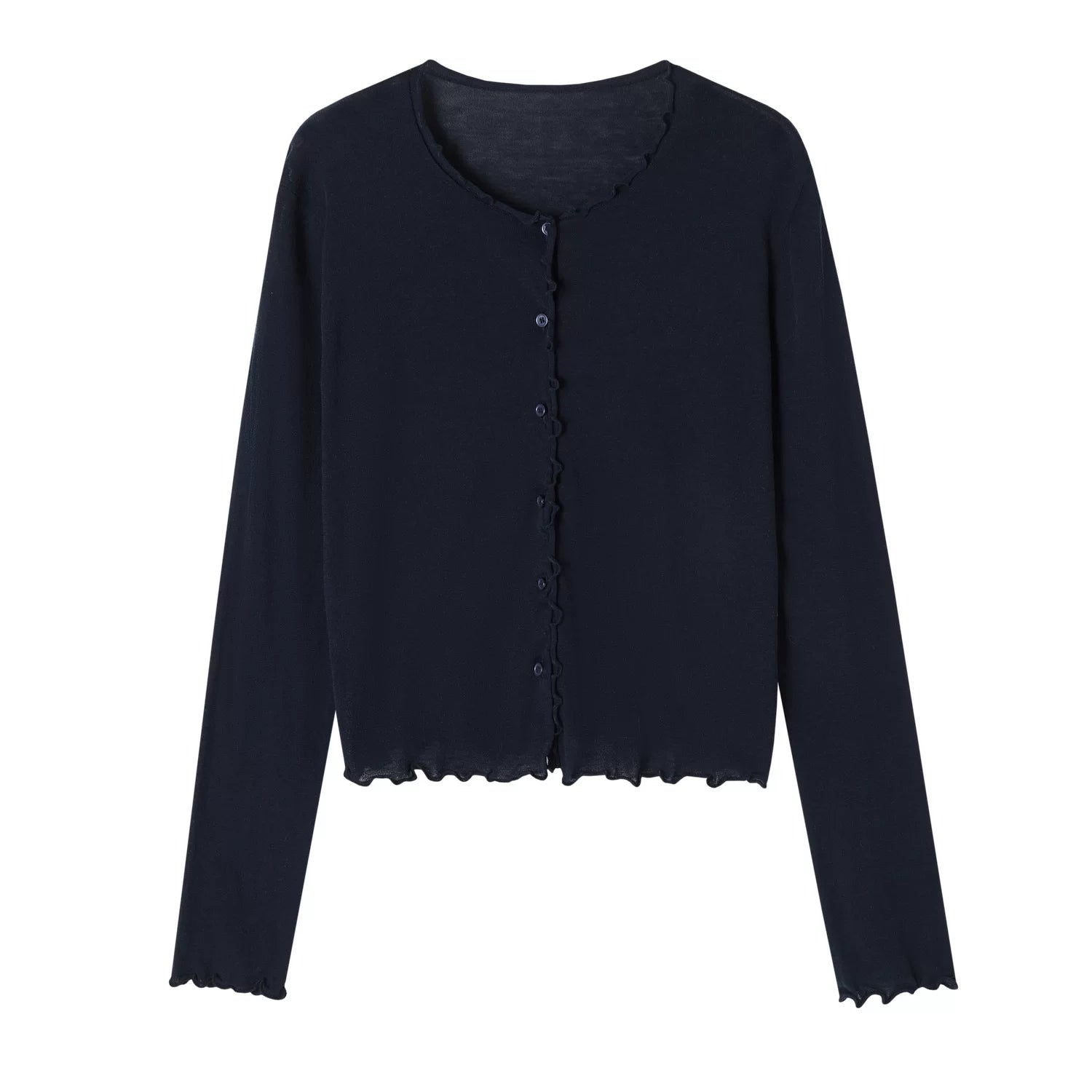 Mercerized Cotton Ultra-Lightweight Cardigan