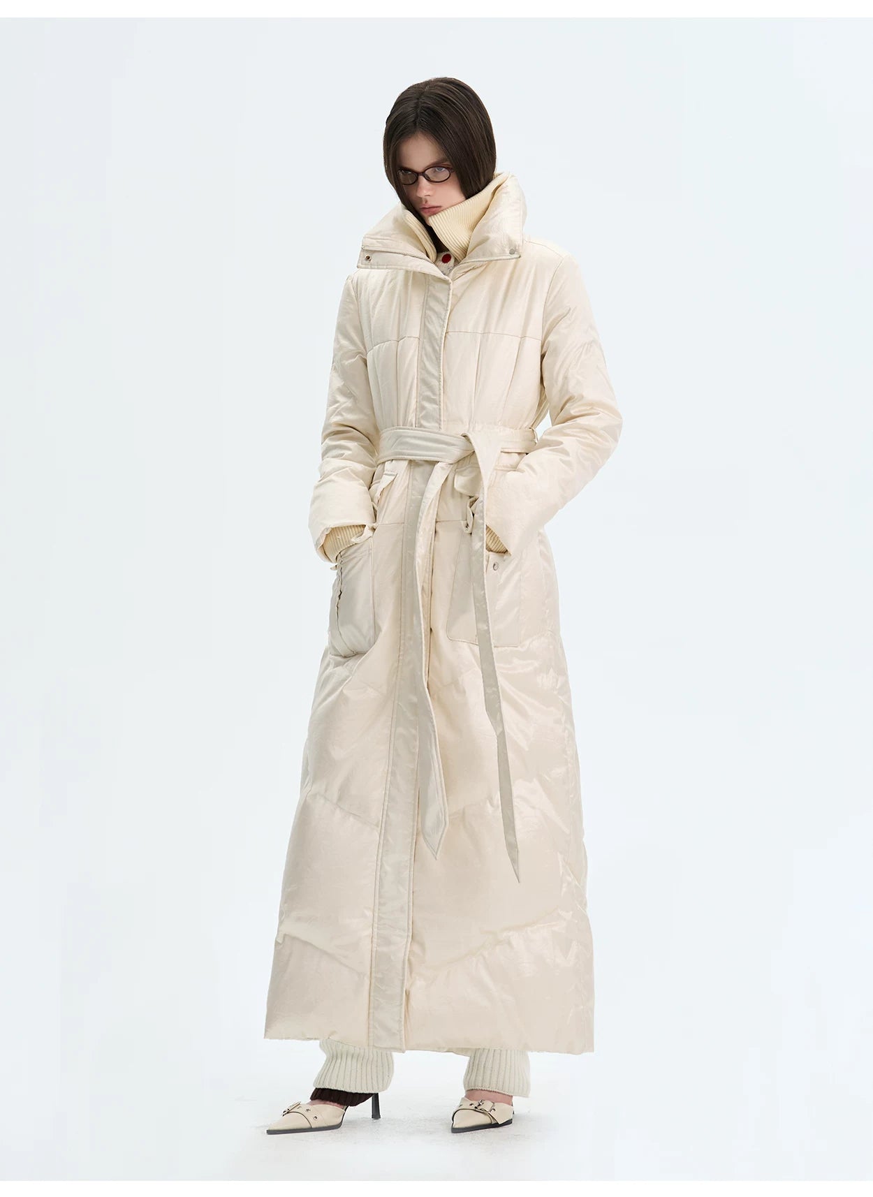 White Duck Down Puffer Coat