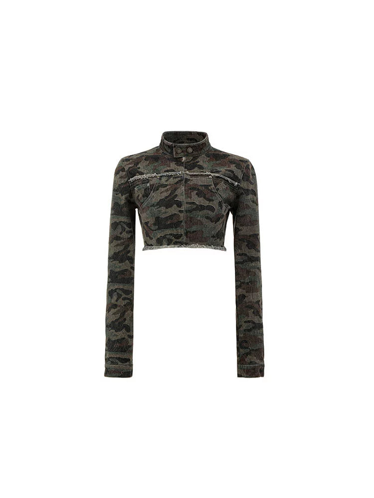 Camo Washed Distressed Jacket - CHINASQUAD
