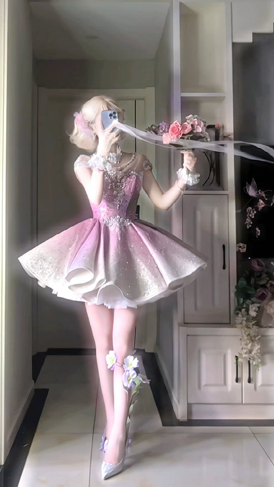 Dreamstar Sequin Tulle Dress with Crystal Accents