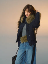Detachable Fur-Collar Fitted Down Jacket - CHINASQUAD