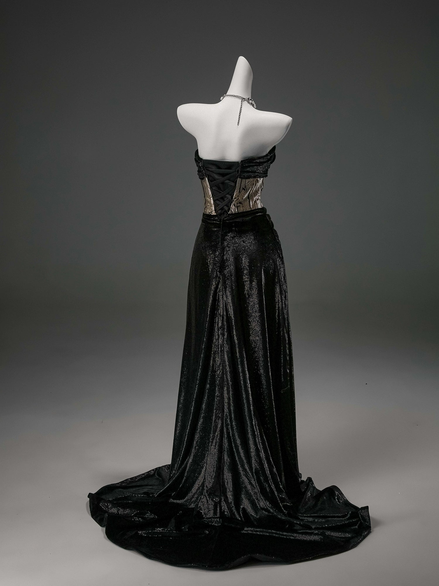 Eclipse Noir Opulent Chain Couture Mermaid Gown