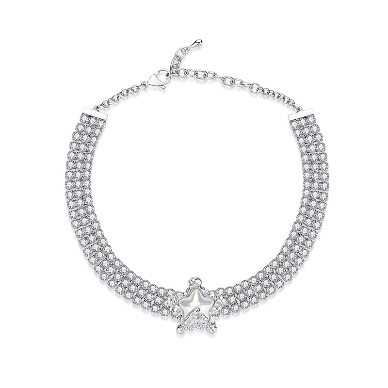 Diamond Pearl Starfish choker - CHINASQUAD