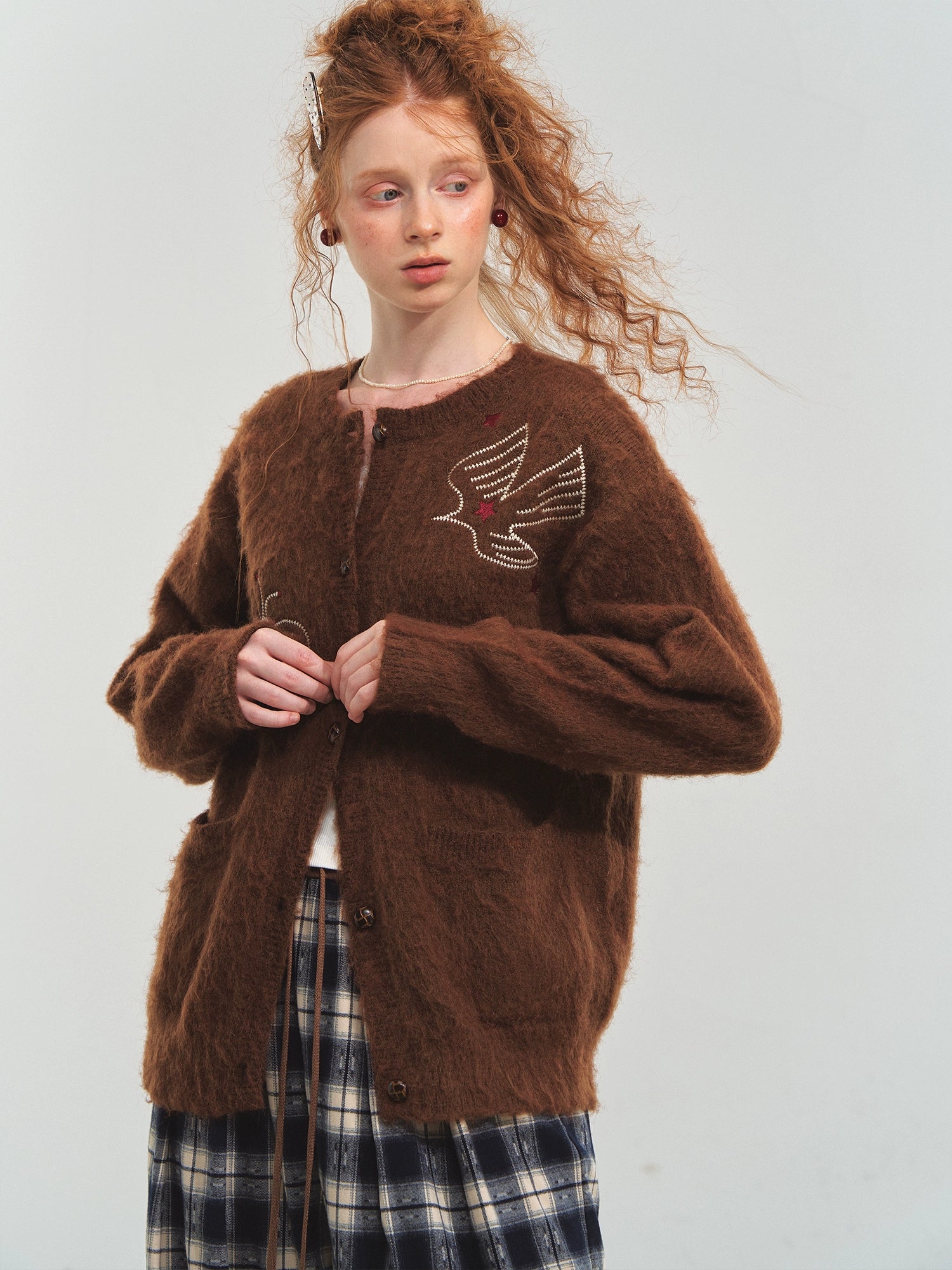 Birds and Butterflies Knit Cardigan - CHINASQUAD