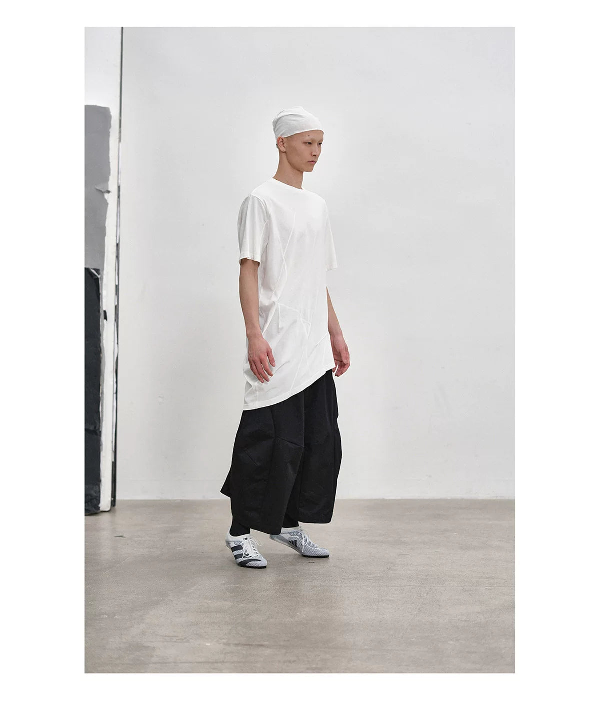 Asymmetric Panel Oversized Cotton T-Shirt