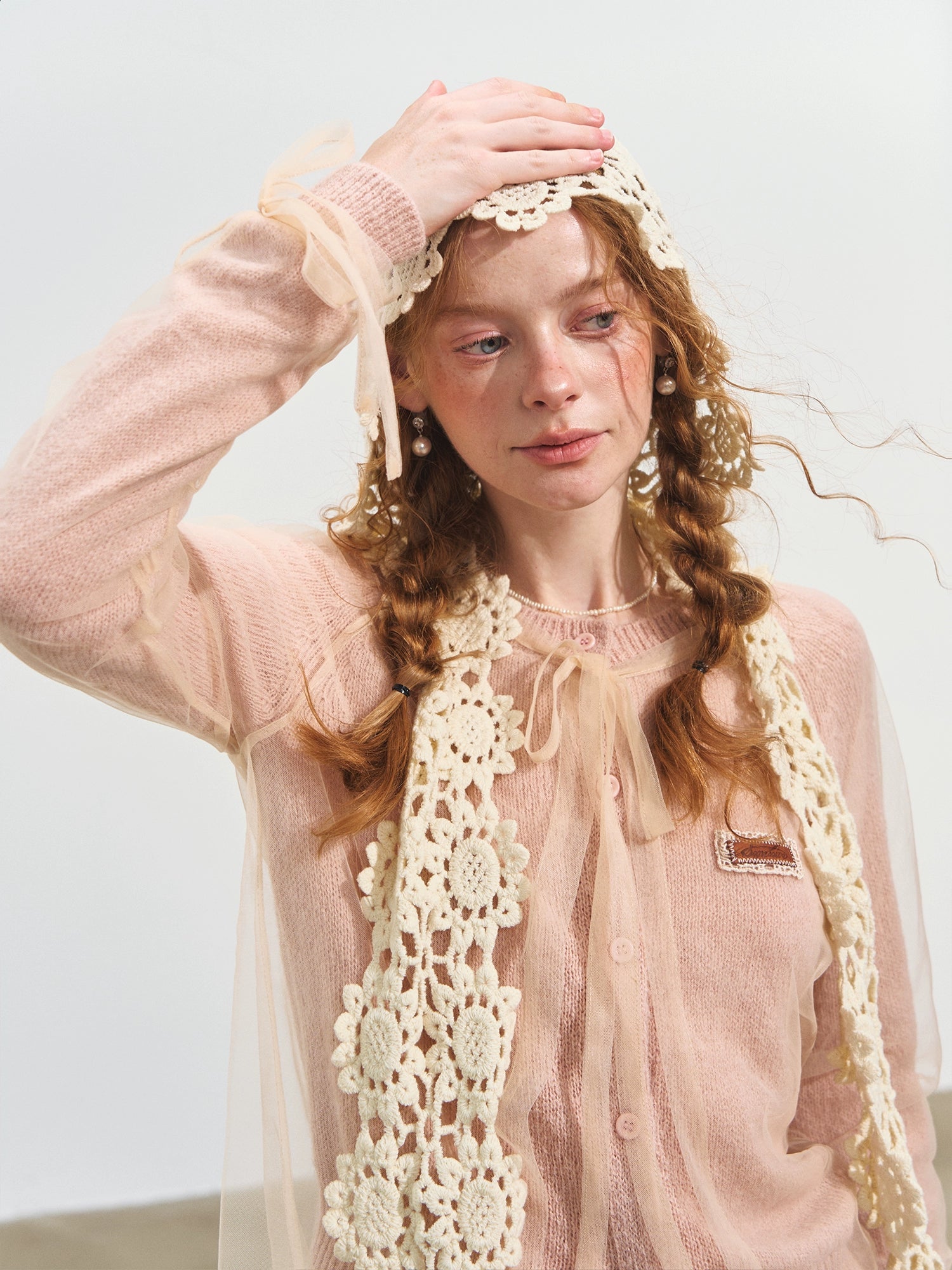 Mesh Layered Knit Cardigan - CHINASQUAD