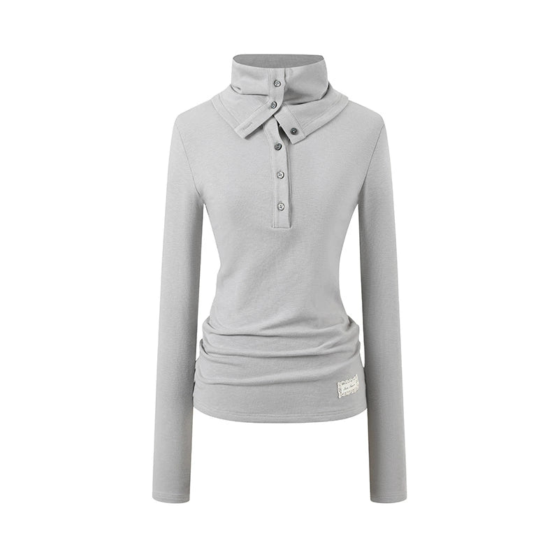 High Neck Slim-Fit Ribbed Knitwear - CHINASQUAD