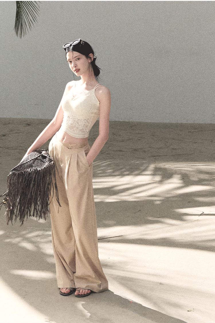 High-Stretch Lace Backless Camisole