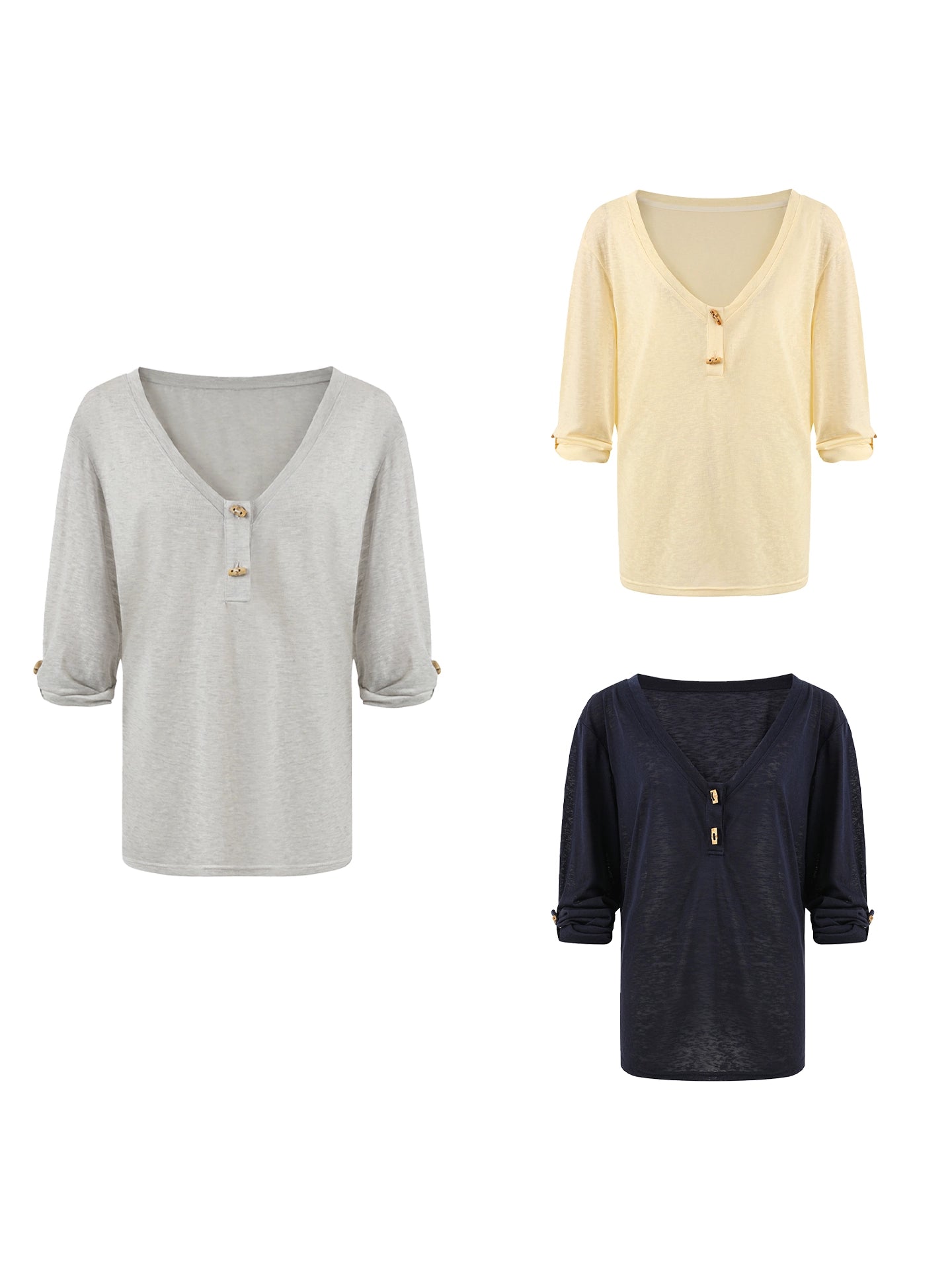 Textured Silk-Blend V-Neck Pullover & Tank Top Set - CHINASQUAD