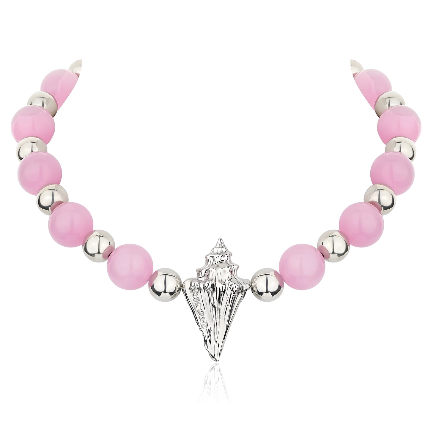 Seashell Star Pink Crystal Choker