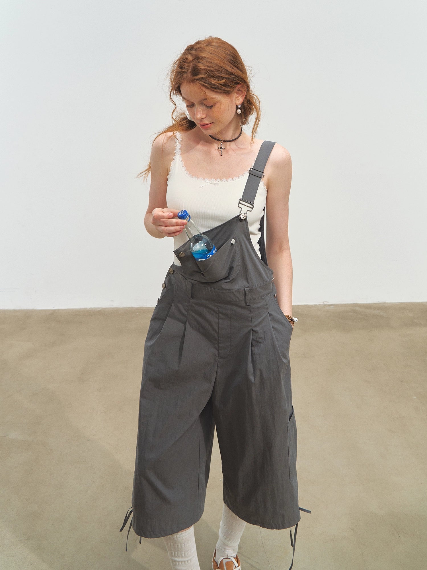 Loose Layering Wide-leg Straight Pants - CHINASQUAD