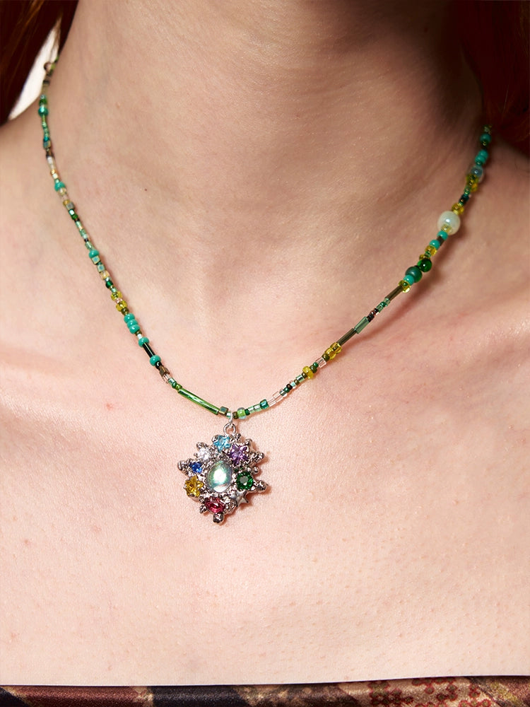 Summer Retro Dopamine Color Treasure Necklace - CHINASQUAD