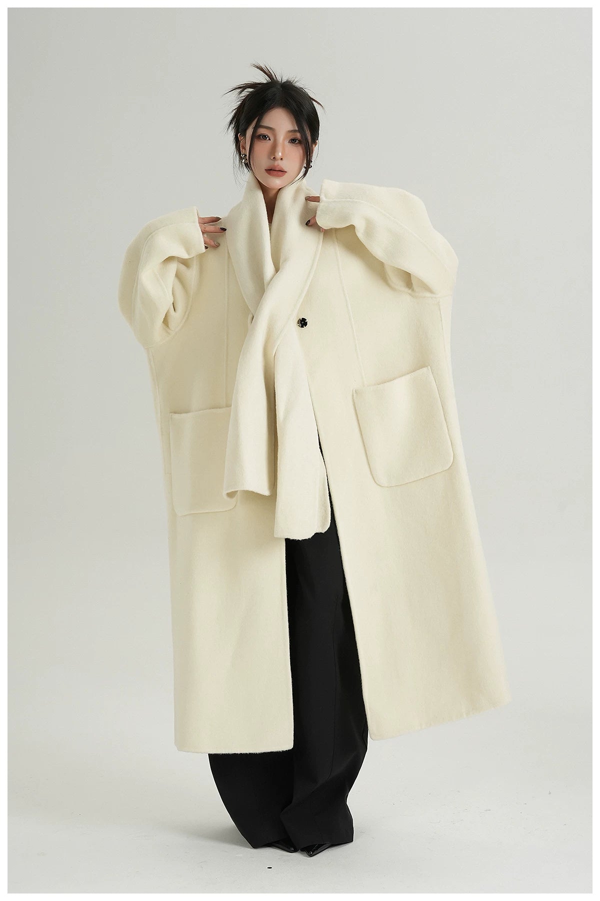 Oversized Double-Faced Wool Long Coat