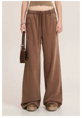 Cross Emblem Tower Wide-Leg Sweatpants - CHINASQUAD