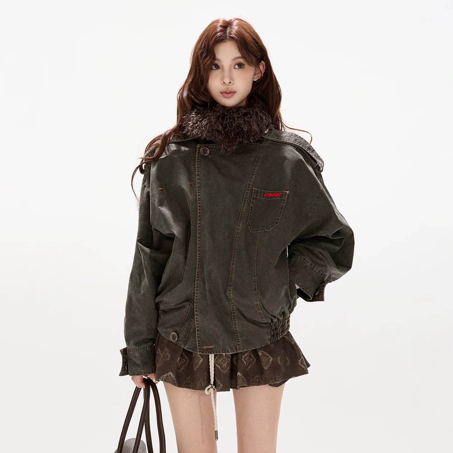 Vintage Heavy-Stitch Cotton Utility Jacket