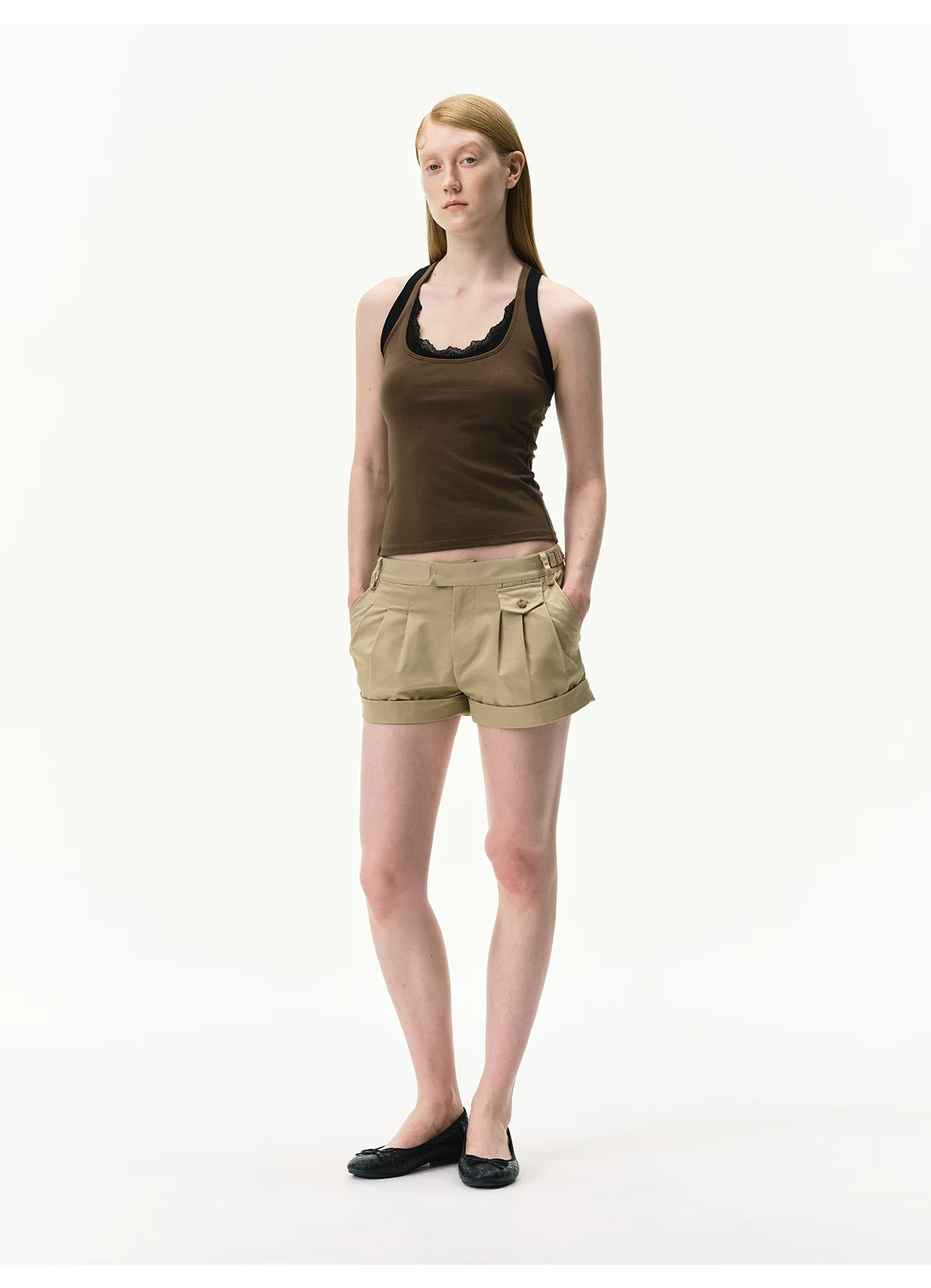 Layered Lace Trim Racerback Tank Top