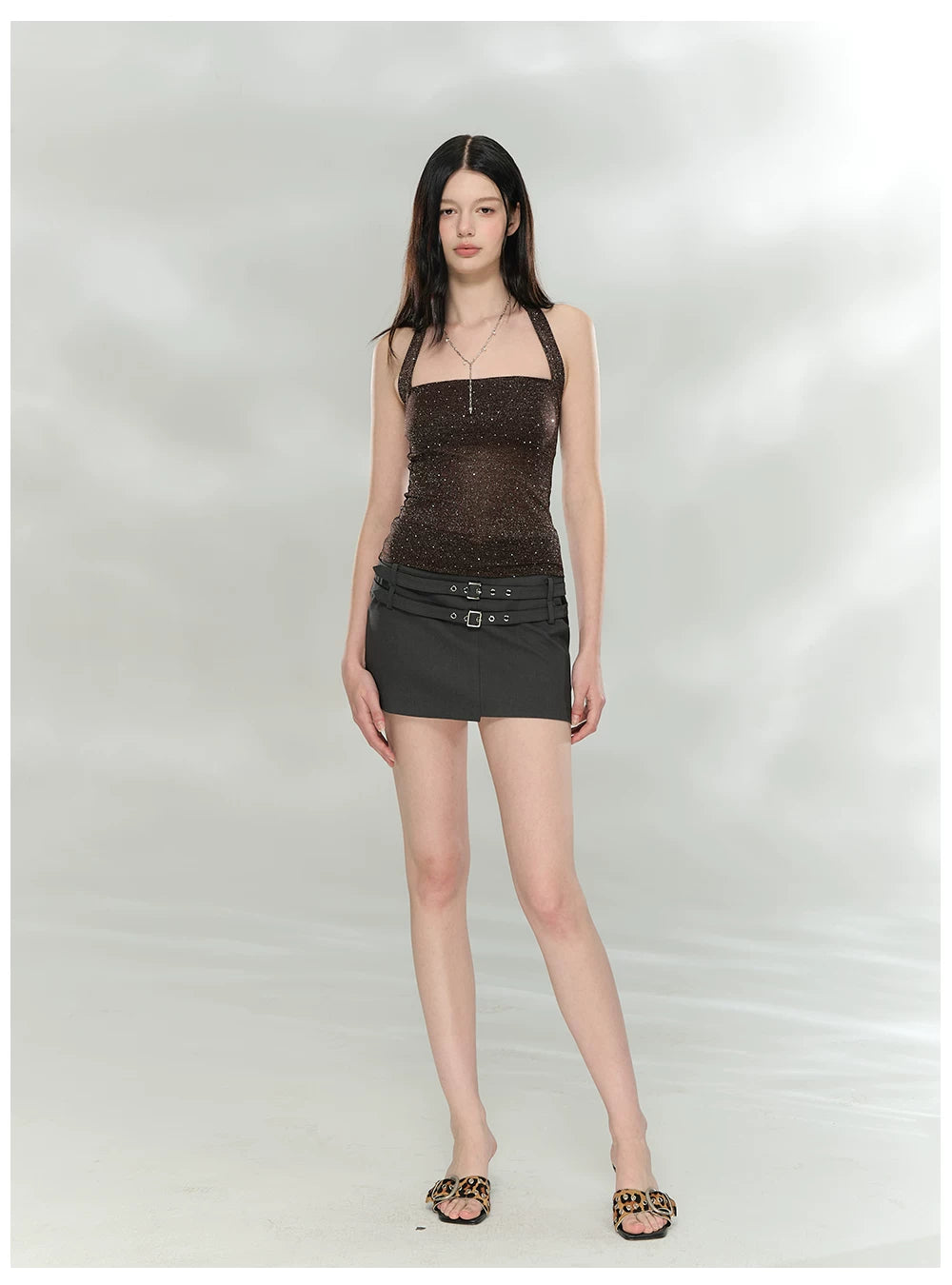 Sparkling Halter Bandeau Bustier