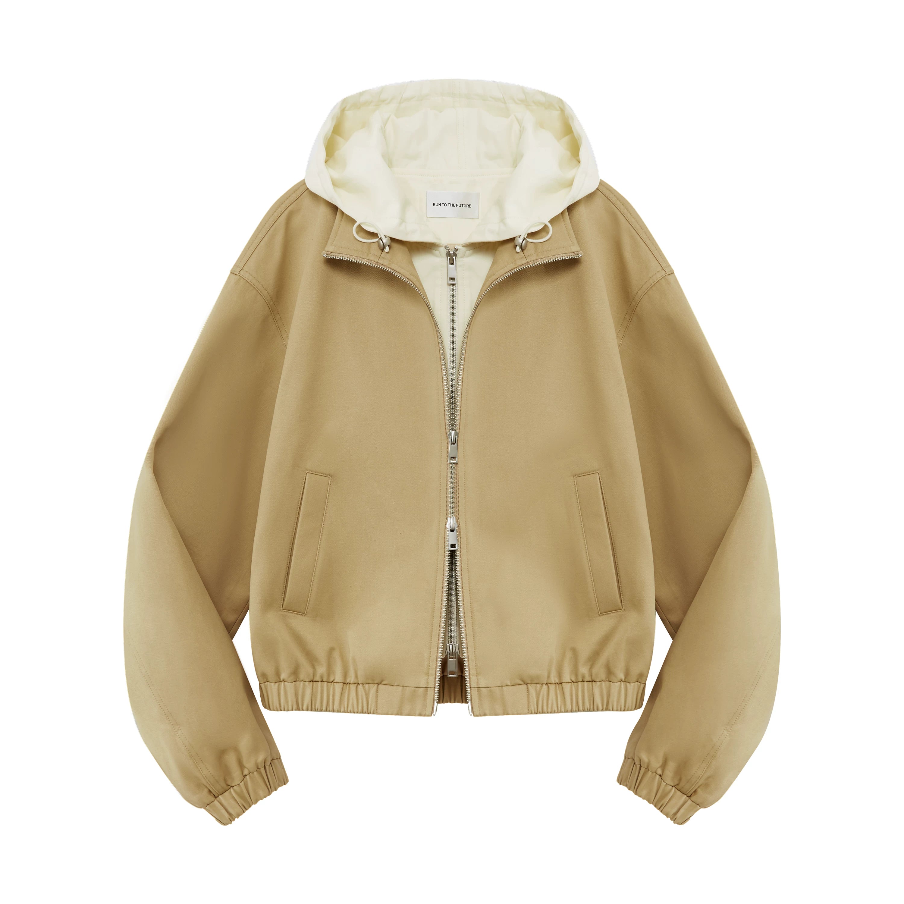 Cotton Stand-Collar Hooded Jacket