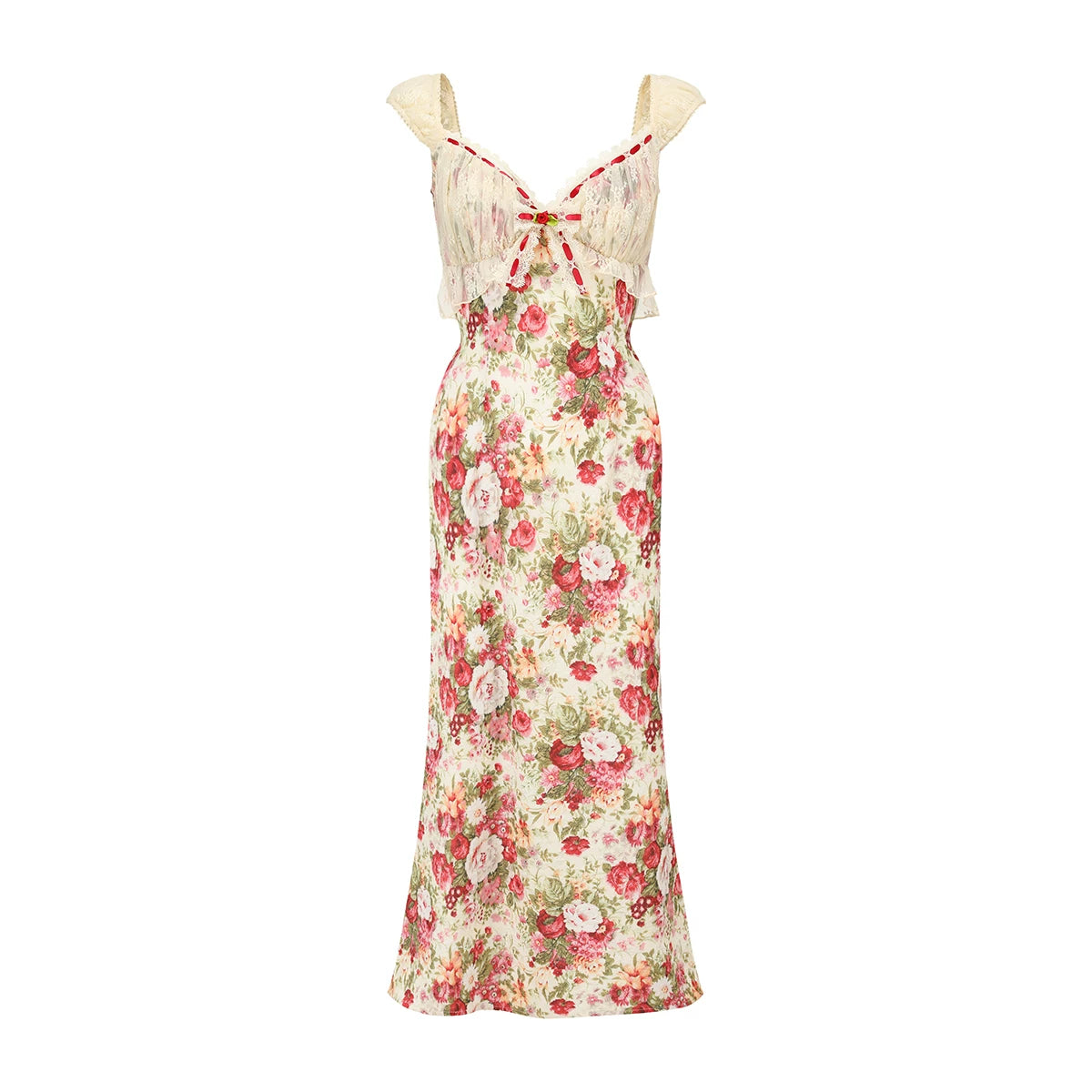 Vintage Romantic All-Over Peony Textured Dress