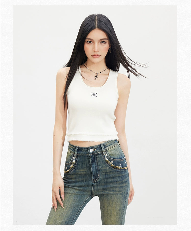 Logo Embroidered Tank Top - CHINASQUAD