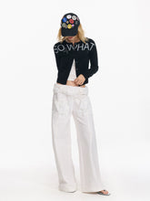 Soft Wool Punk Letter Knit Cardigan - CHINASQUAD