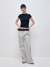 Gray Twill Low-Crotch Straight Leg Suit Pants - CHINASQUAD