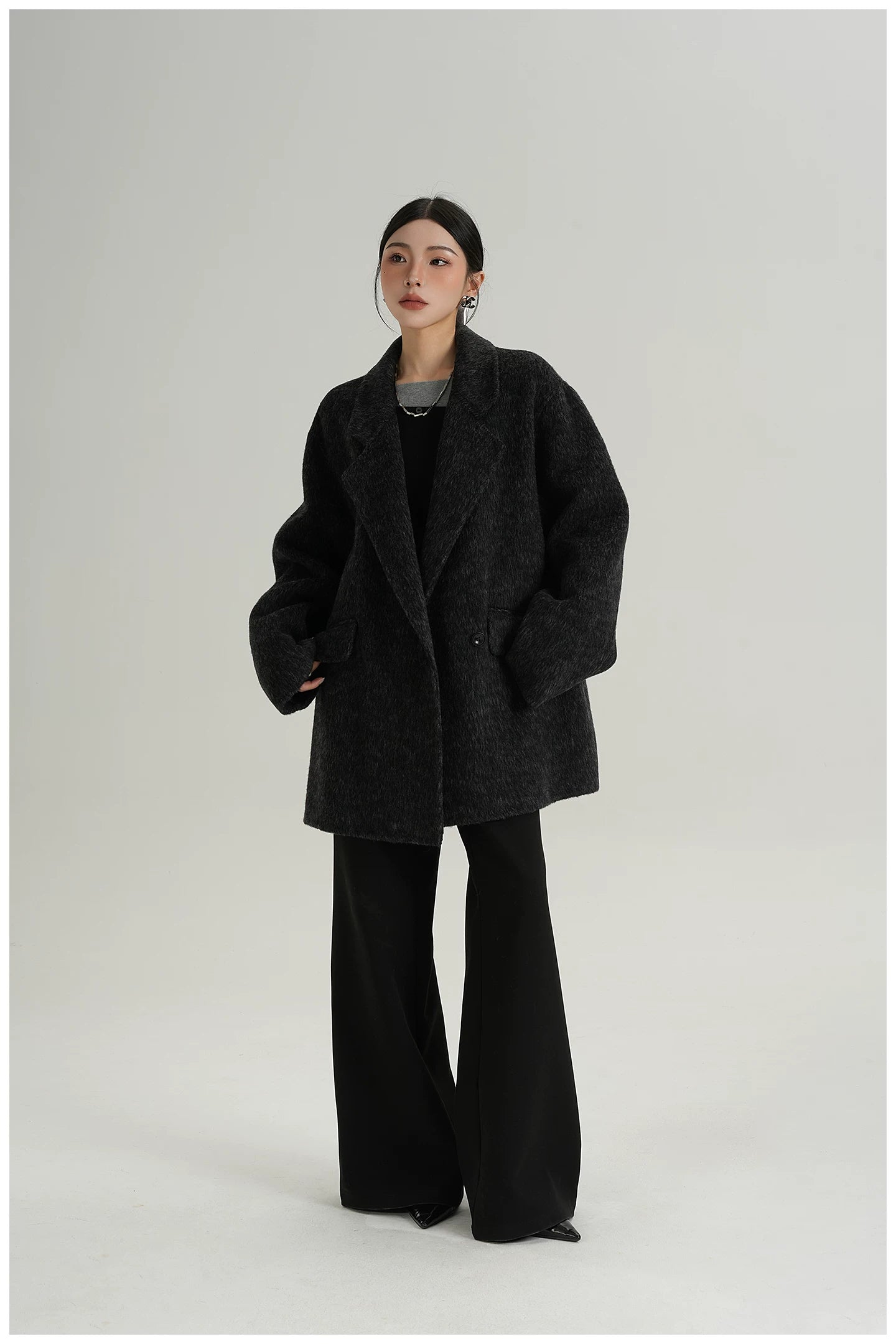 Relaxed-Fit Mid-Length Wool Blazer