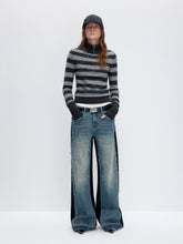 Striped Wool Blend Half-Zip Sweater - CHINASQUAD