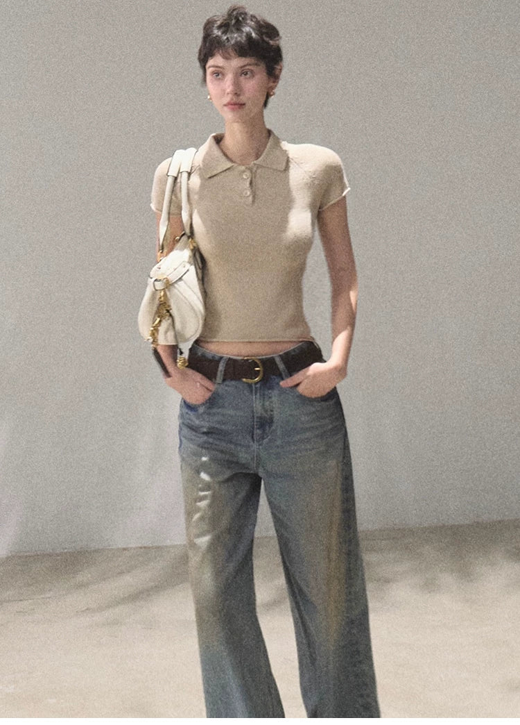 Journey Linen Polo Knit T-Shirt