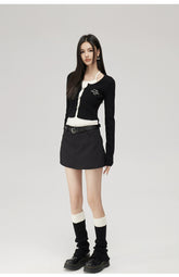 Fake Two Piece Knit Halter Blouse - CHINASQUAD