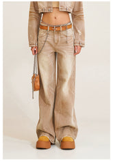 Wild Diamond Handcrafted Wide-Leg Denim Pants - CHINASQUAD