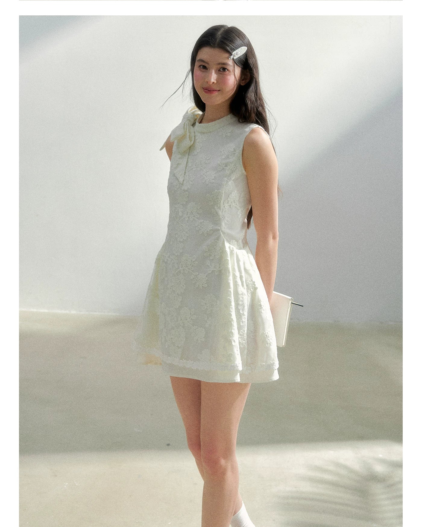Spring Whisper Lace Embroidered Dress