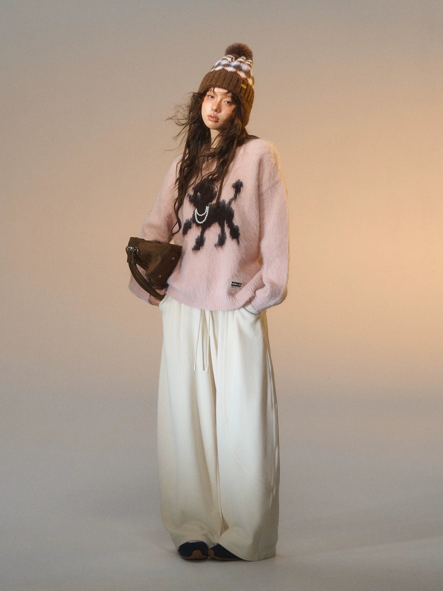 Fleece Curved-Leg Relaxed Pants - CHINASQUAD