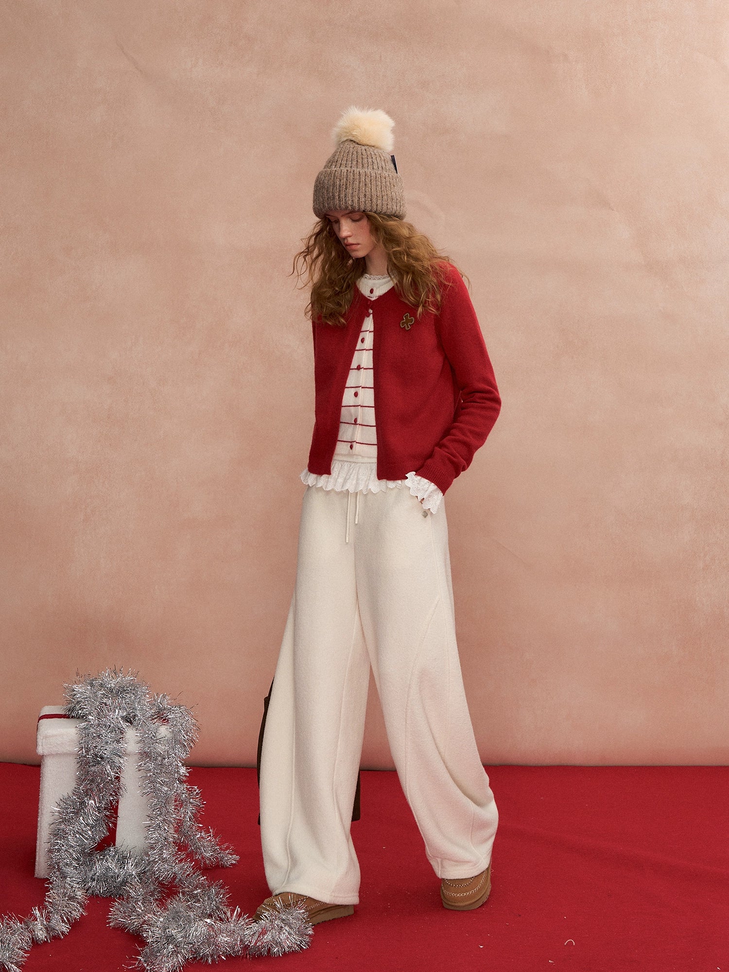 Two-Piece Effect Striped Cardigan