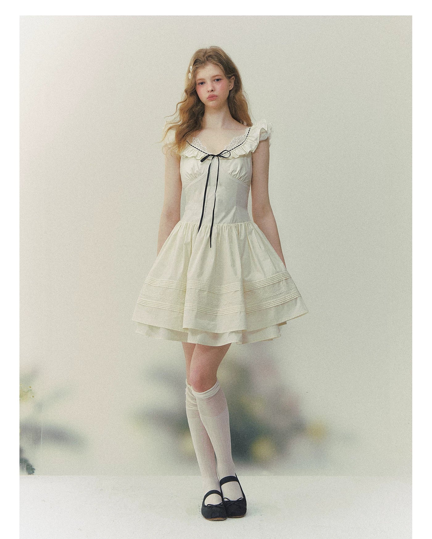 Seine Girl Ruffle Sleeve Dress