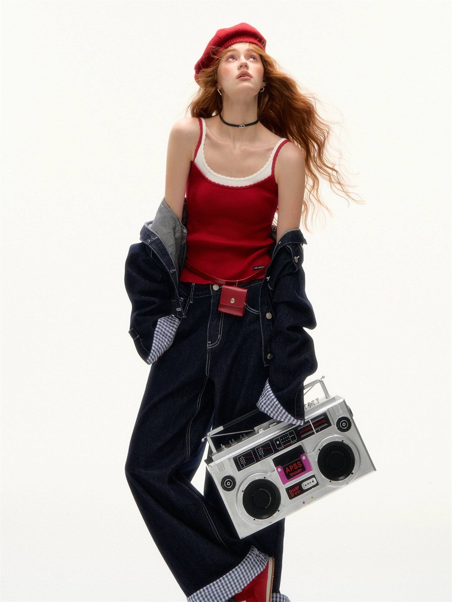 Wave-Edge Layered Knit Camisole - CHINASQUAD