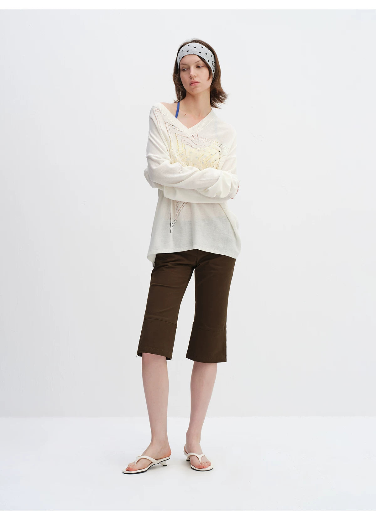 Star Print Racerback Sports Bra