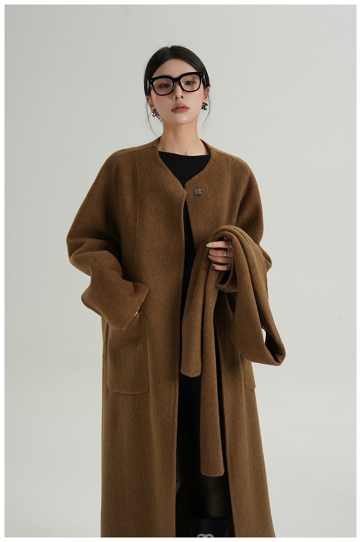 Oversized Double-Faced Wool Long Coat