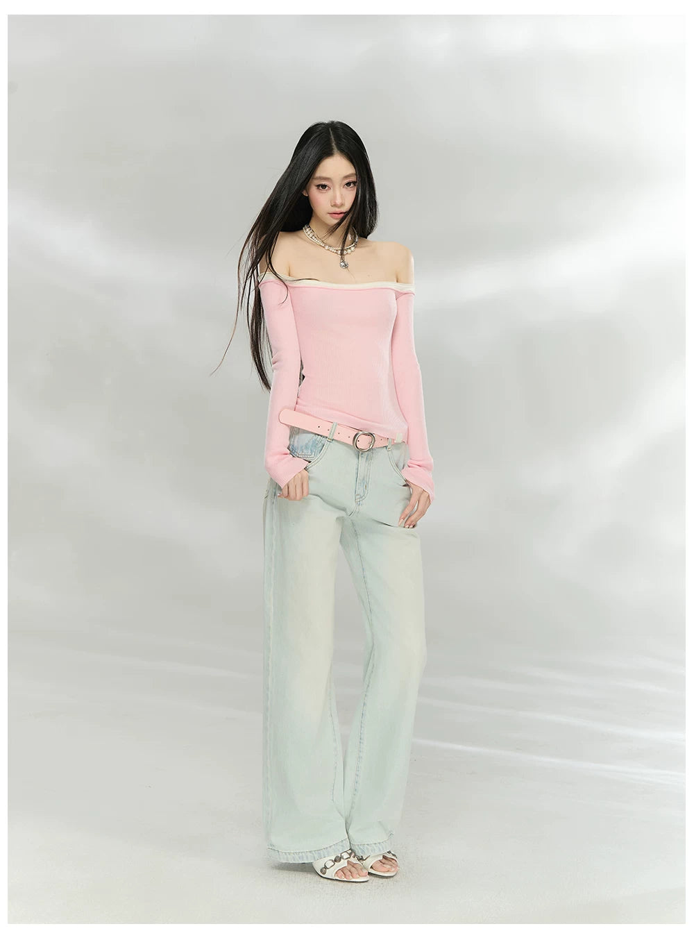 Vintage Washed Straight-Leg Denim Jeans