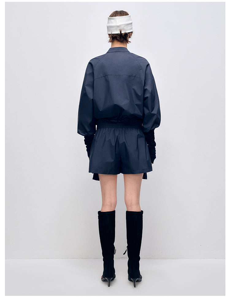 Color Block Outdoor Sports Jacket & Shorts Set - CHINASQUAD