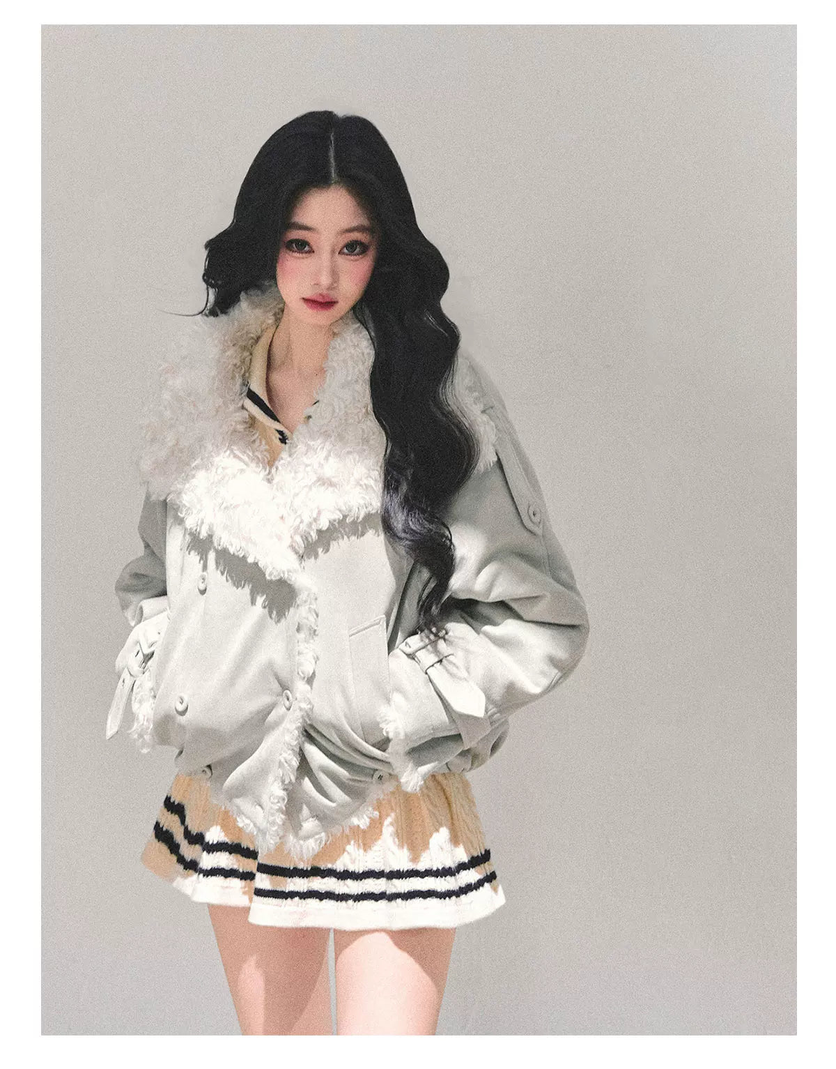 Shearling Winter Puffer Jacket