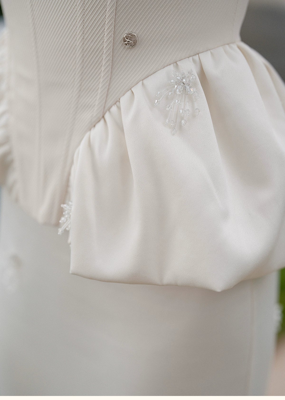 Luxury Handcrafted Beaded Satin Slip Dress - CHINASQUAD