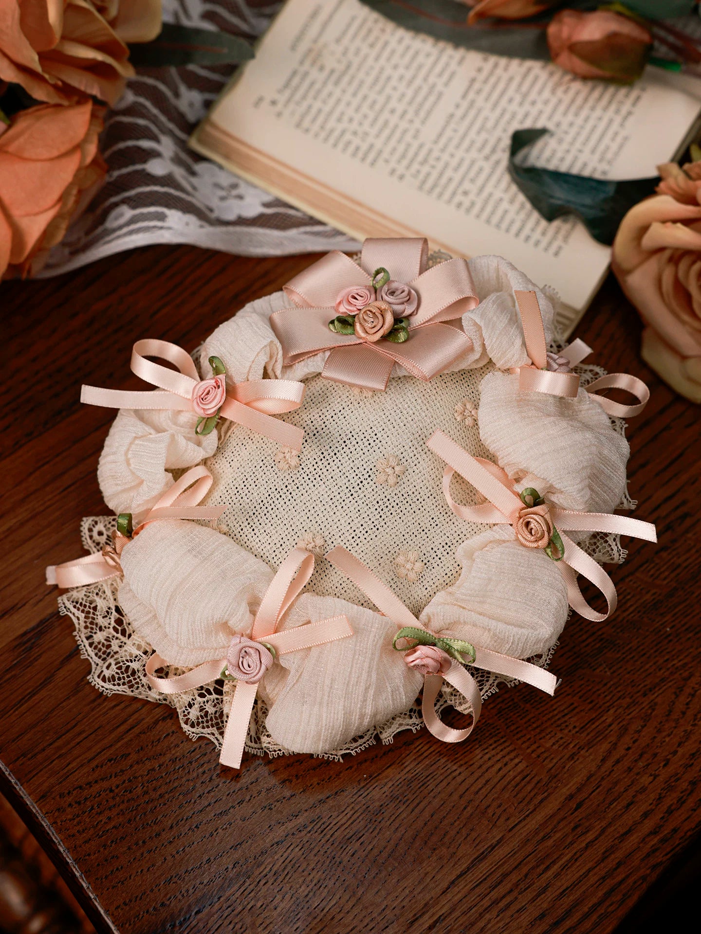 Amour Reverie Lace Bow Mini Hat Hairpiece