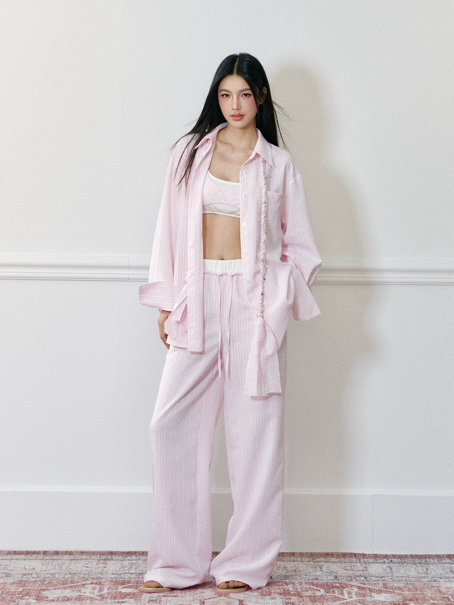 Fake Two-Piece Slip Tank Top & Shorts Set - CHINASQUAD